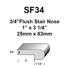 3/4" Flush Stairnose