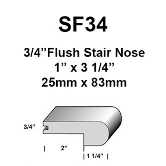 3/4" Flush Stairnose