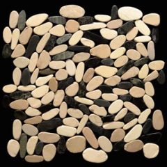 black white tan pebbles