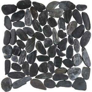 Pacific Beach Pebbles Series – Obsidian Black Sliced