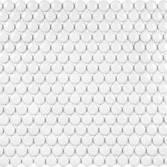 Soho Series 3/4″ White Gloss Penny Round Mosaics