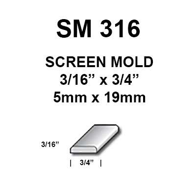 sm316 SM316 – 3/16″ Screen Mould - Image 1
