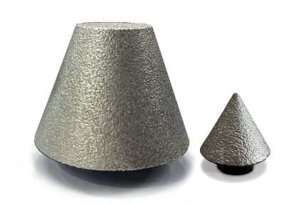Ubertile diamond cone shaping bits
