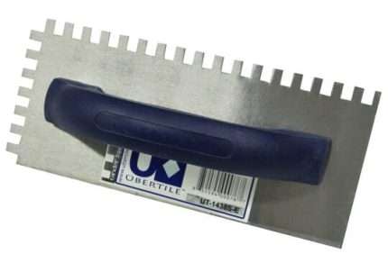 Ubertile economy square notch thinset trowel
